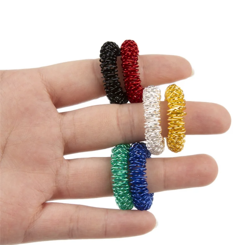 
Hot Sale Stress Release Toy Finger Acupressure Massage Ring Fidget Toys Finger Massage Ring 