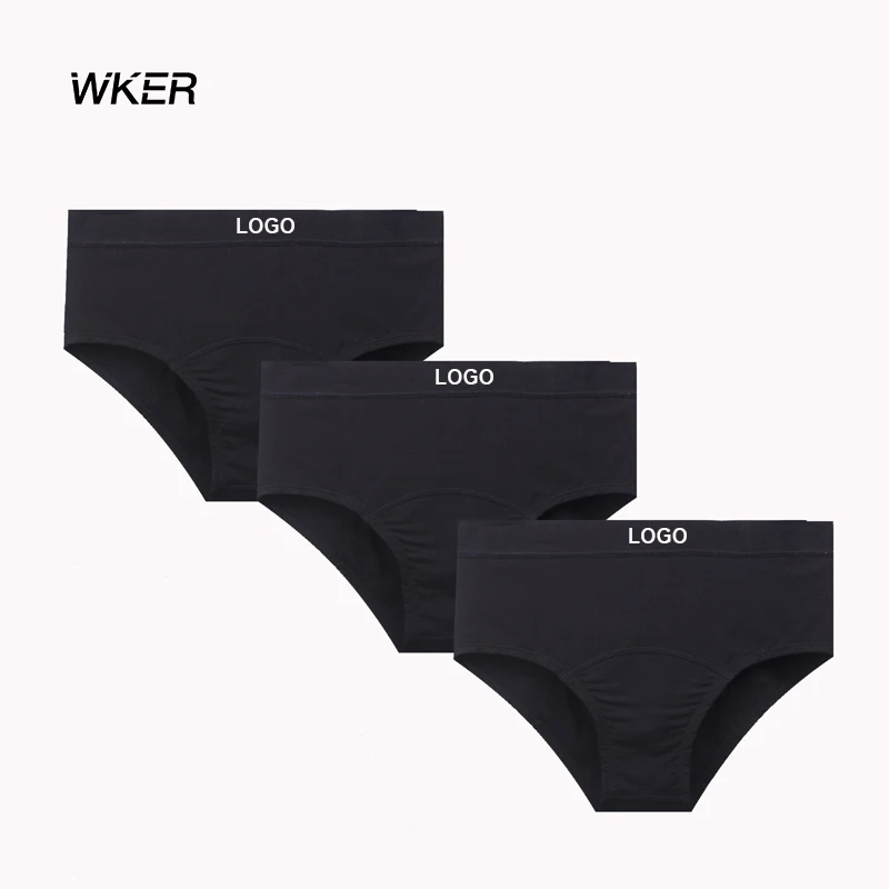 Трусы WKER женские из пеньки, нижнее белье, шорты из органического хлопка, физиологические штаны, под заказ