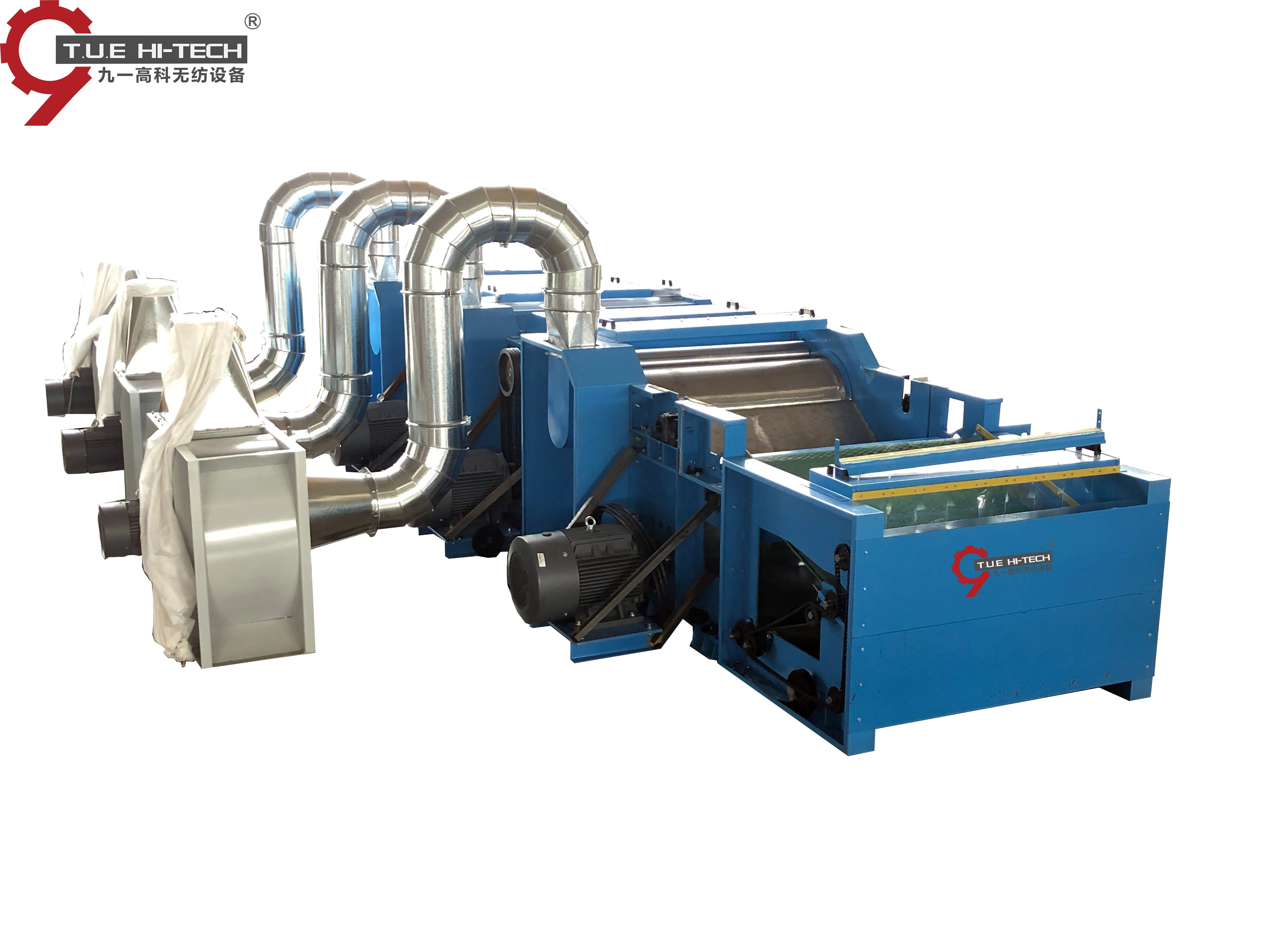 Waste Rag Tearing Machine Non Woven Waste Textile Recycling Line The Trimmed Fabric Opener Recycler