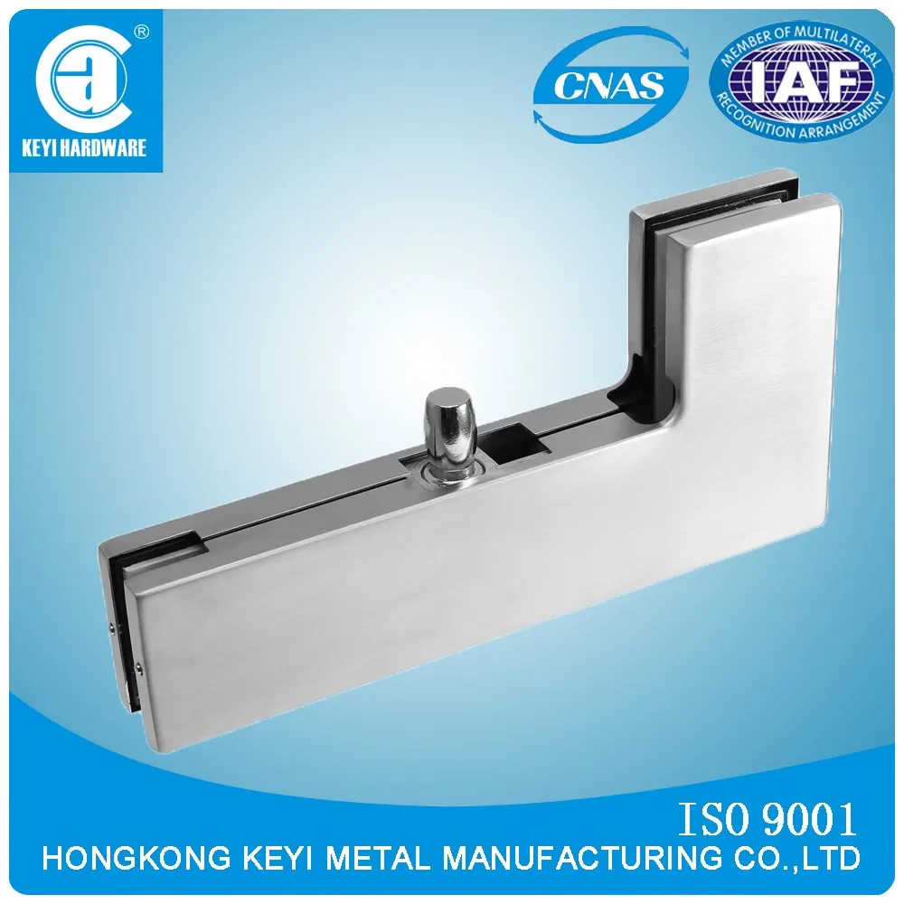 China manufacturer 90 Degree Glass Clips For Shower Room Stainless Steel  glass swing door  bottom and top patch fitting clamp