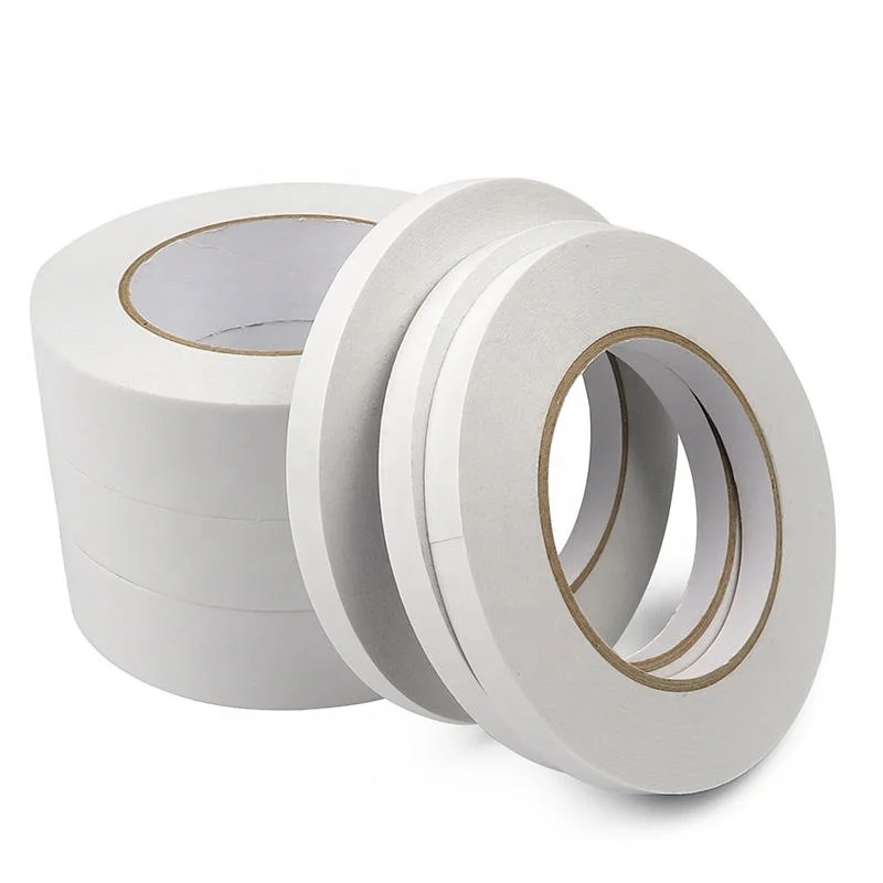 Double Sided Tissue Stationery Adhesive Tape Based Paper for Office Waterproof Acrylic Polyester High Quality Waterproof Box