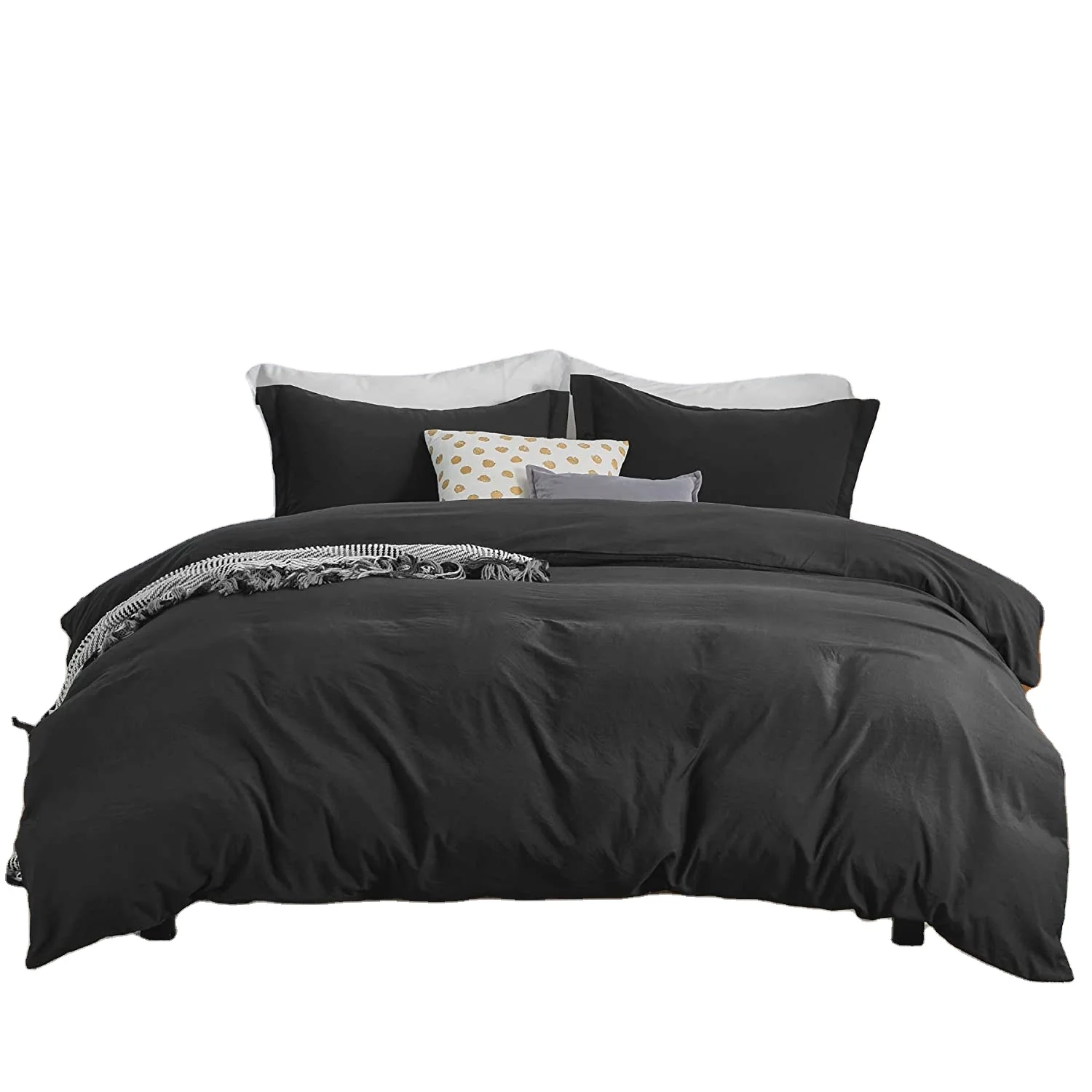 Soft and Breathable Microfiber Comforter Cover Bedding Set Double Brushed  Microfiber Duvet Cover Set