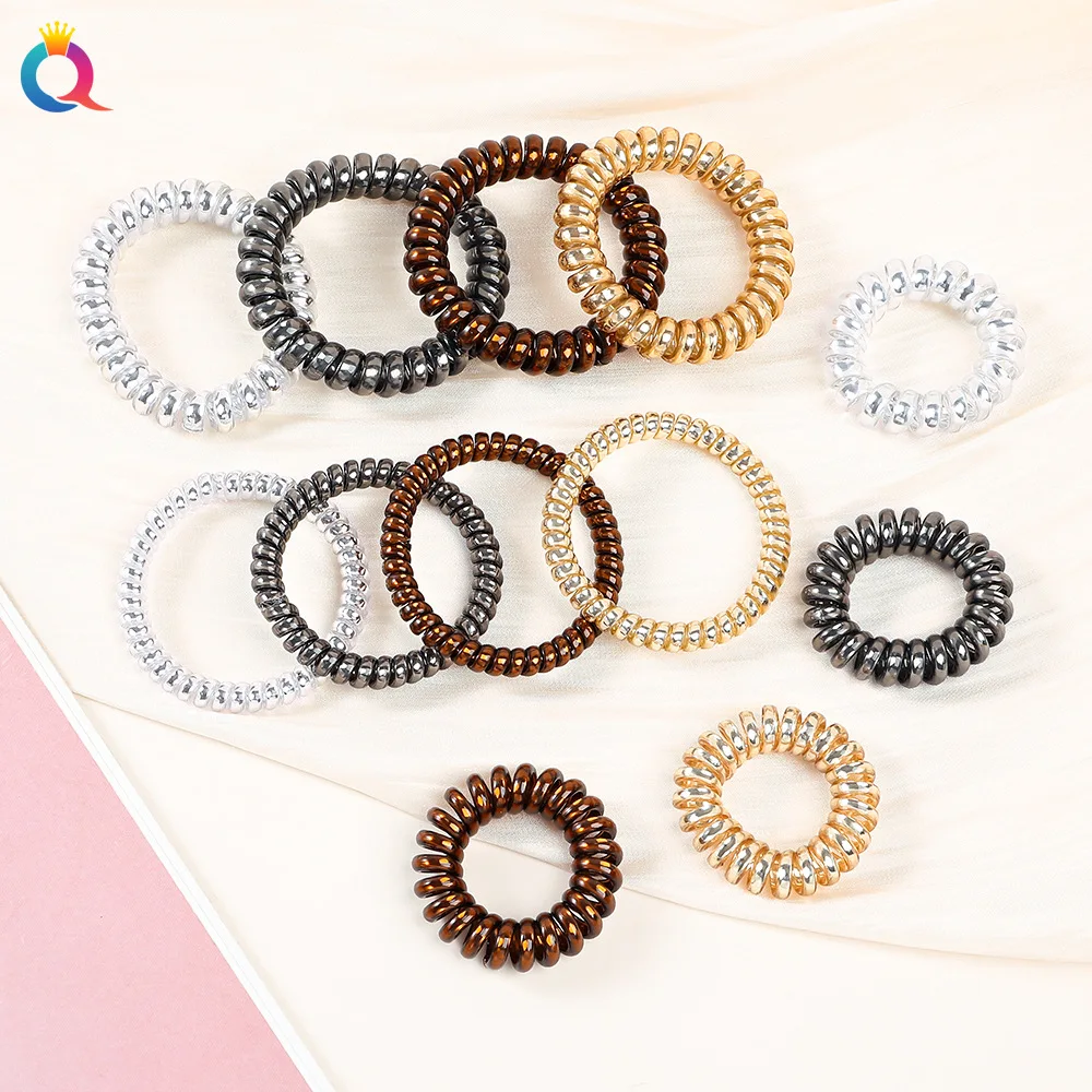 QIYUE  High Elastic Telephone Line Hair Ring Hair Rubber Band Head Rope Hair Accessories