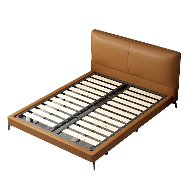 Wholesale Foshan modern platform bedroom furniture set upholstered headboard bed king queen size