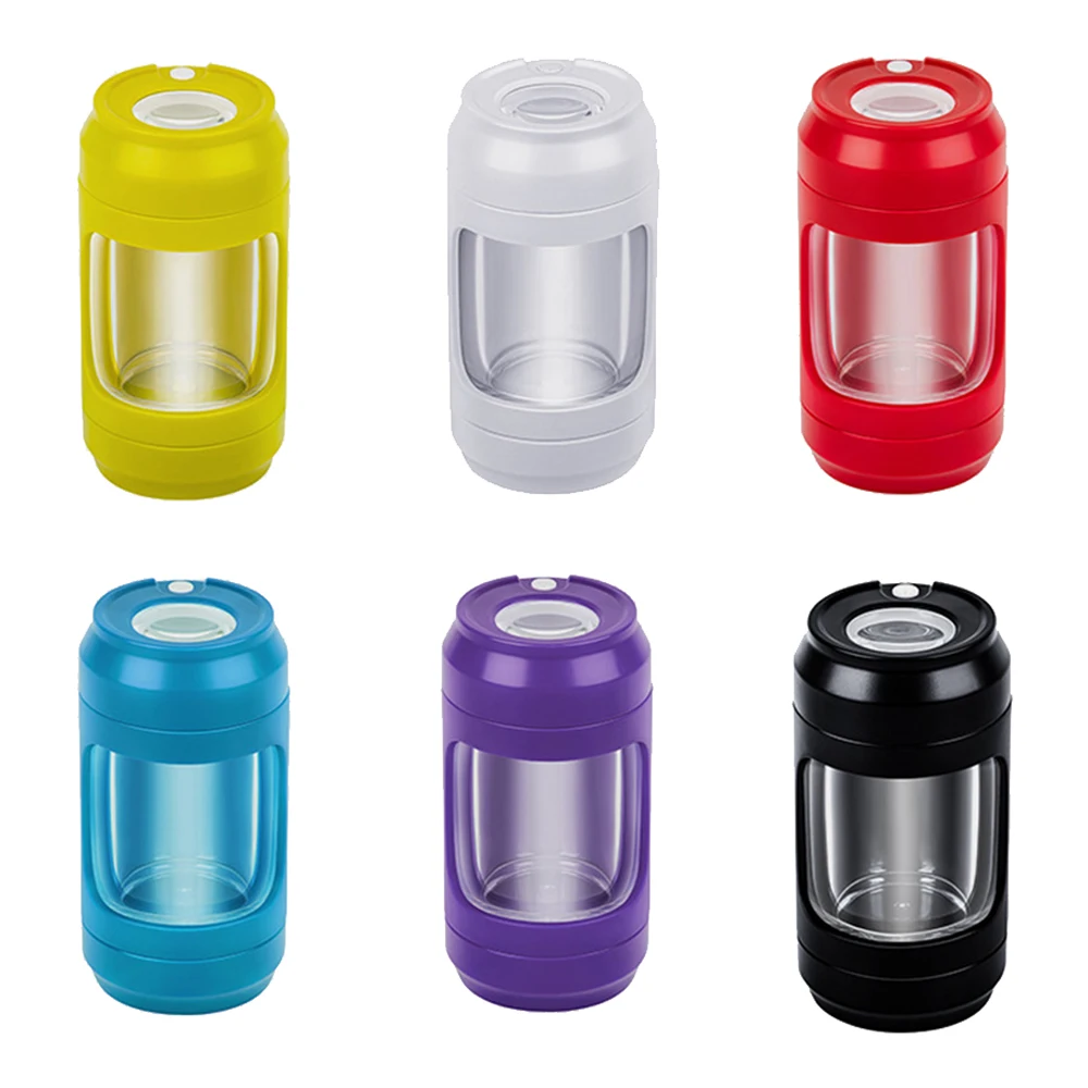 Multifunctional Led Custom Printed CBD Weed Stash Jar Plastic Glass Light-Up Led Air Tight Storage Magnifying Glowing Jar