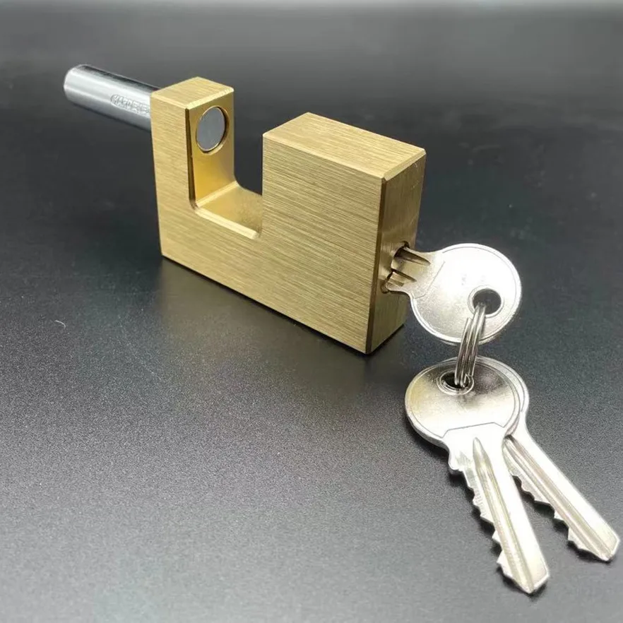 Sample available 75mm rectangular brass padlock security cheap square lock