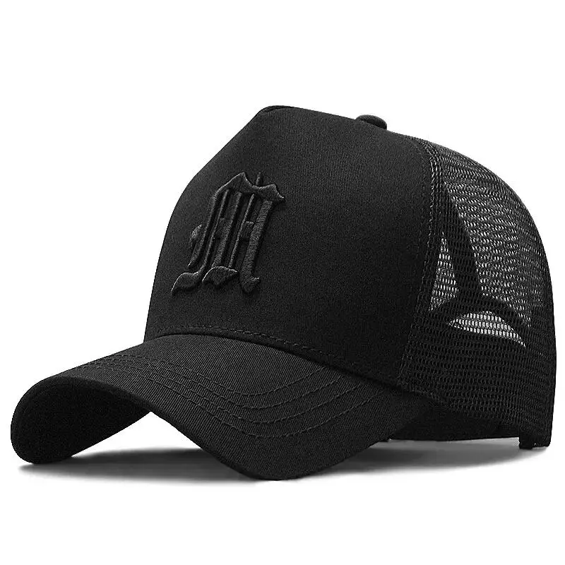 breathable Unisex Baseball Mesh Hat Cotton breathable plastic truck cap man and women