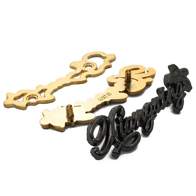 Fashion Swimwear Designer Custom Gold Brand Maker Metal Logo Label Tag for Clothes
