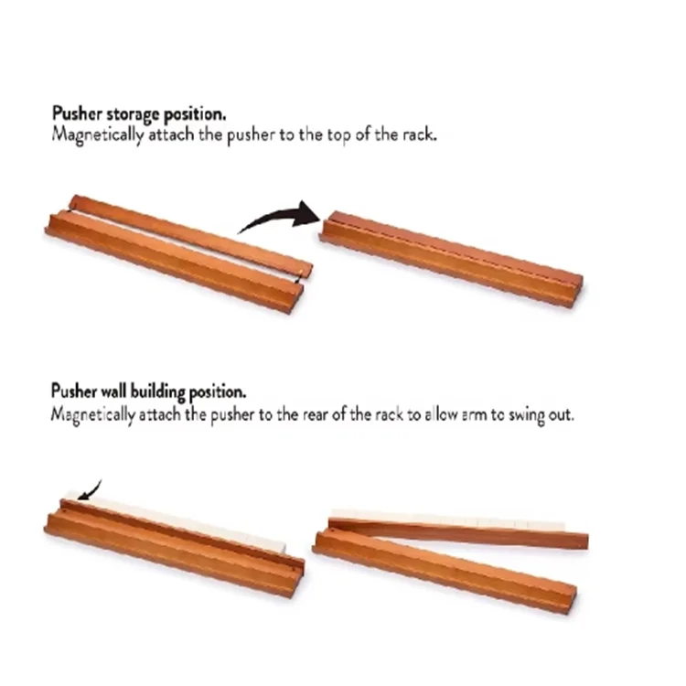 High Quality Natural Pine Wooden Mahjong Storage Rack