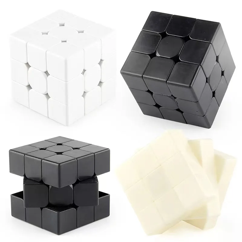 Custom 3 x 3 x 3 children blank Speed smooth Square Cube Puzzle White Embryo Educational Magic Cube Toys