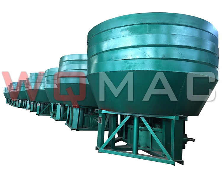 Hot Selling Africa Zimbabwe  Double Wheels Gold Grinding Machine 1200 model Gold Wet Pan Mill