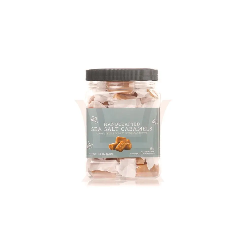 private label All Natural Handcrafted Gourmet Sea Salt Caramel Small Batch Creamy & Individually Wrapped 11.5 Ounce