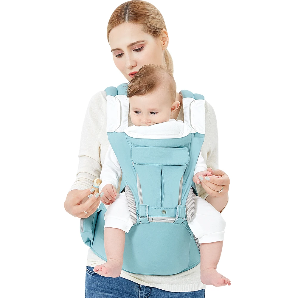 Amazon Hot Sale Ergonomic Hip Seat Baby Carrier 9 in 1 with Sunshade Hood and Bibs Front Backpacks