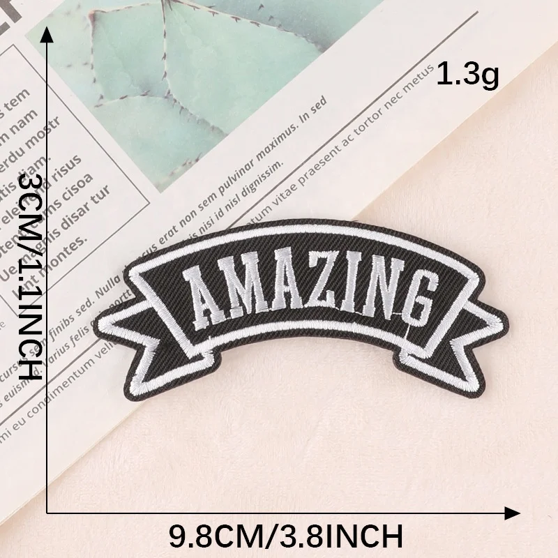 Custom  Word Alil boujie Hoodies Embroidery Patch  iron-on Patch Slogan Embroidered iron on  Patch Badges For Garments