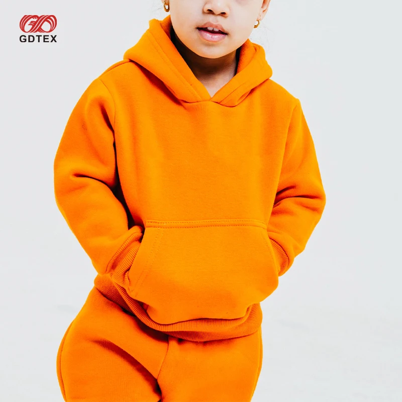 GDTEX Custom Negotiable Price Custom Streetwear Oversize pullover hoodie and matching jogger sweatpants Kid Hoodie jogger Set