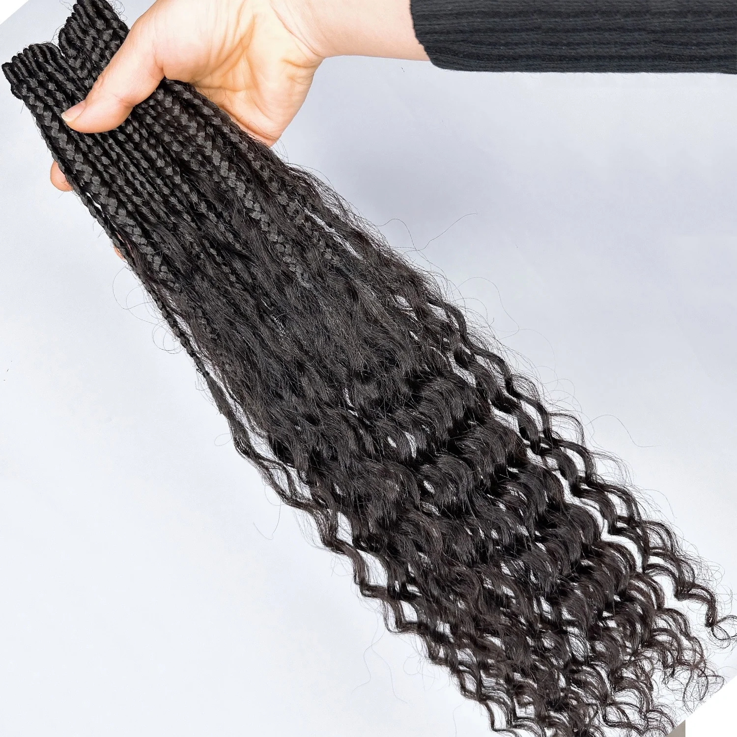 Богемная коробка, вязаные косы, богиня, бохо, человеческие волосы, косы