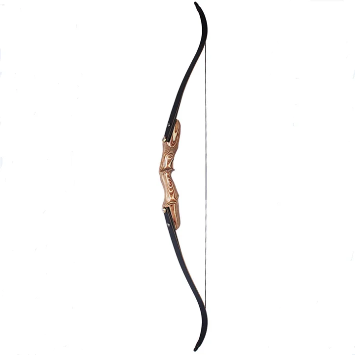 hunting use wooden riser recurve bow with ILF limbs