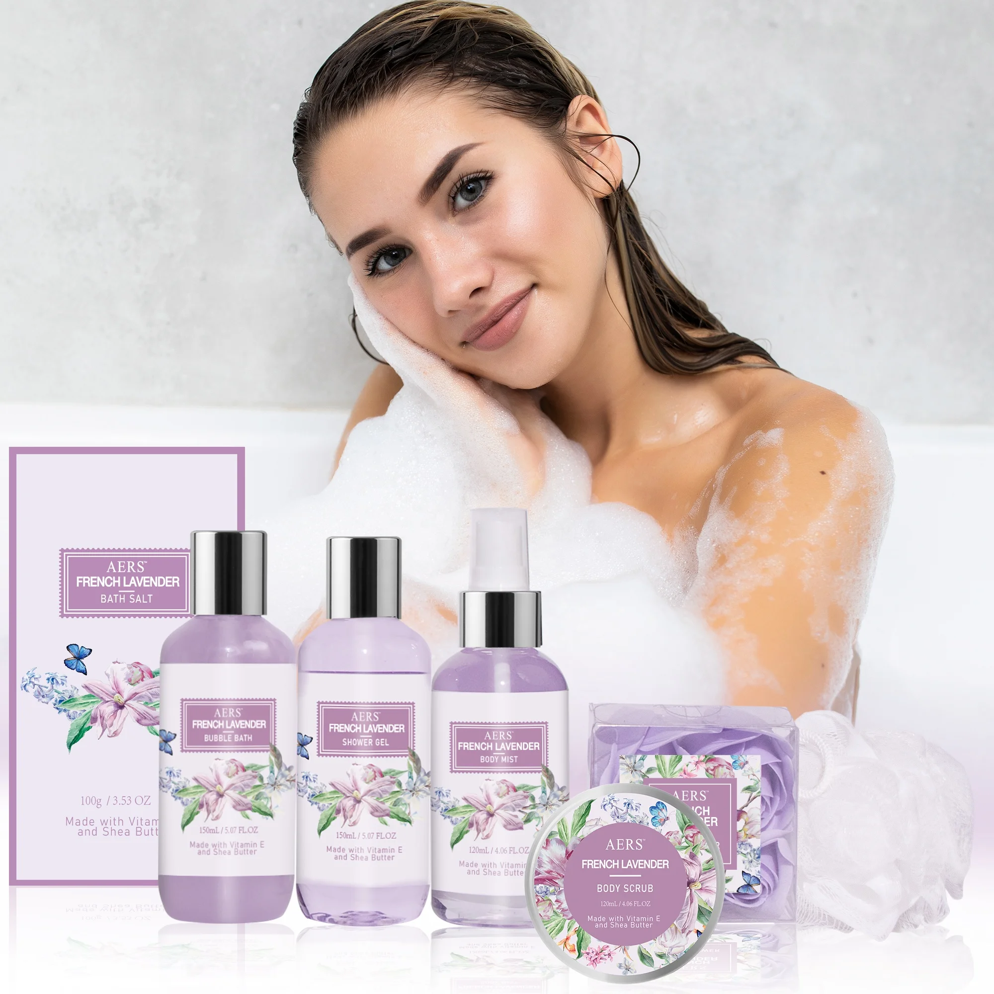 Customizable Bath Gift Basket Set with Handle for B2B Clients, Ideal for Spa and Home Use, MOQ 1000