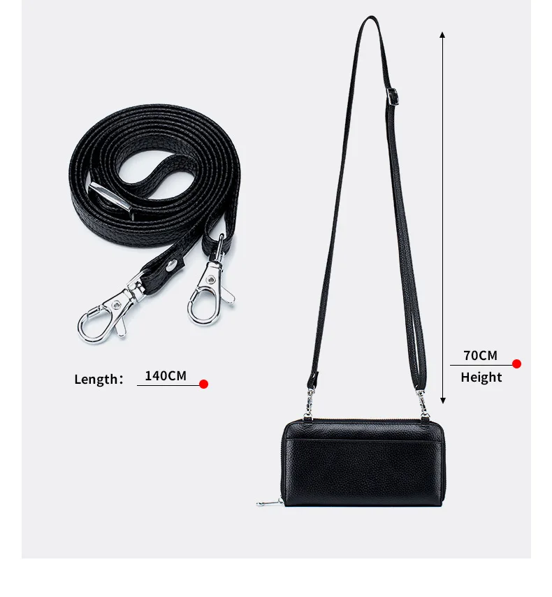 Hot Selling First Layer Genuine Leather Touch Screen Crossbody Bag Women Shoulder Bag