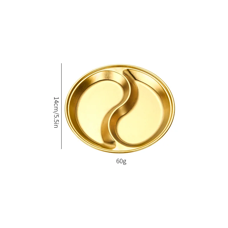 Korean Thickened Seasoning Dishes Stainless Steel Sauce Dishes Kitchen Tableware Food Dipping Bowls Snack Plates