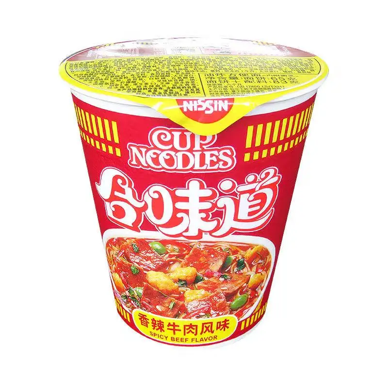 
Nissin острая лапша со вкусом говядины, Китайский Лидер продаж, лапша для вкусных офисов, оптовая продажа 84 г/ведро, 