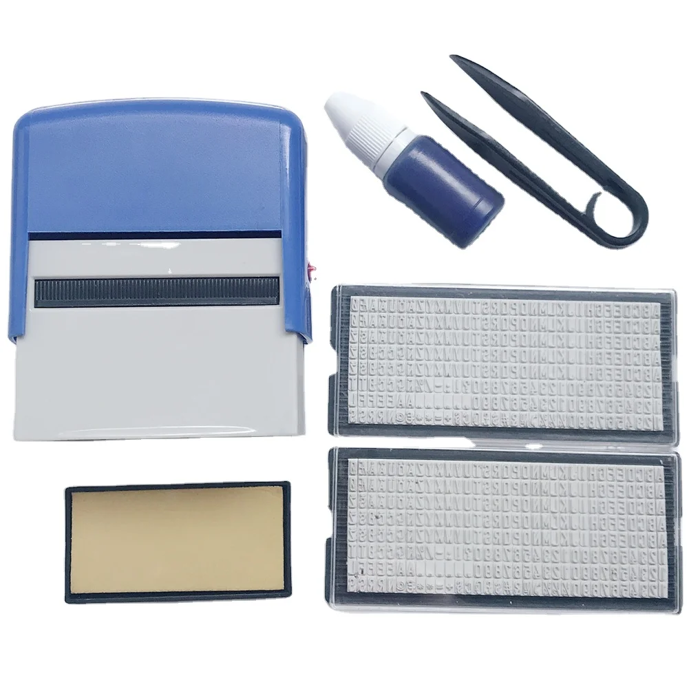 Office Stationery Multicolour Alphabet Date Plastic Self Inking Stamp