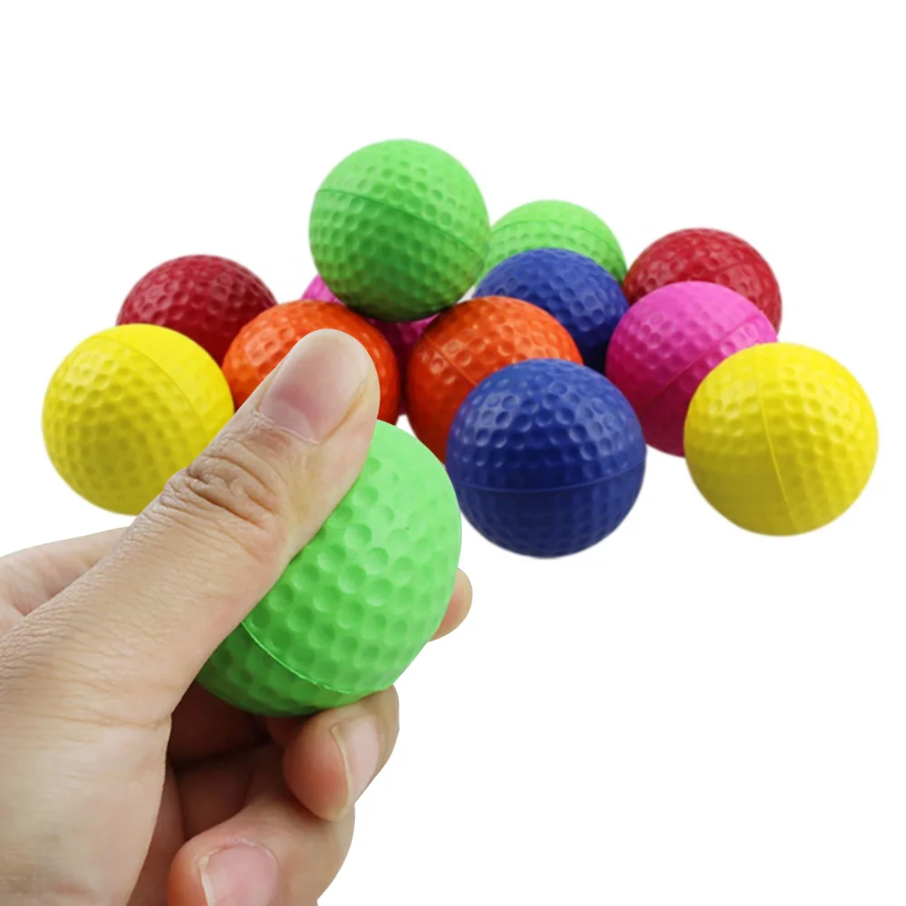Indoor Outdoor Limited Flight Training Color Practice PU Foam Golf Balls