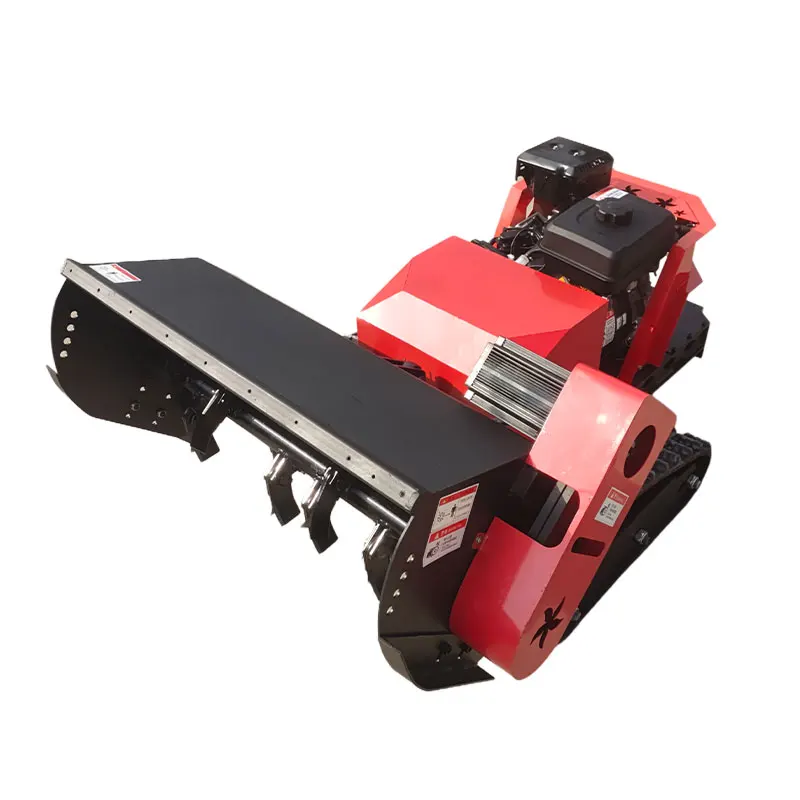 GC-800 Forestry Mulcher for Farms Commercial Gasoline Electric Hybrid Remote Control Crawler Robot Lawn Mower for Grass Cutting