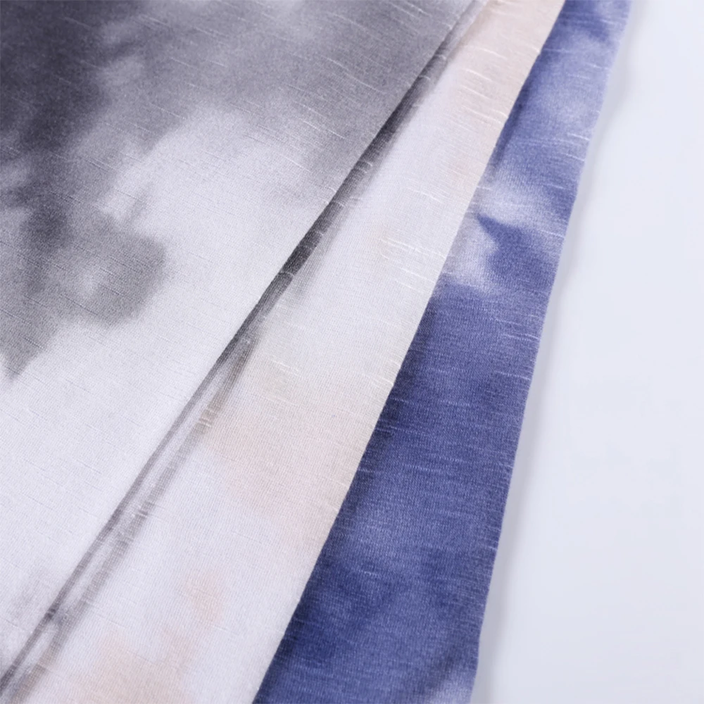145GSM Fashion Casual Rayon Knitting Fabric Custom Printed Slub Jersey Fabric for Garment