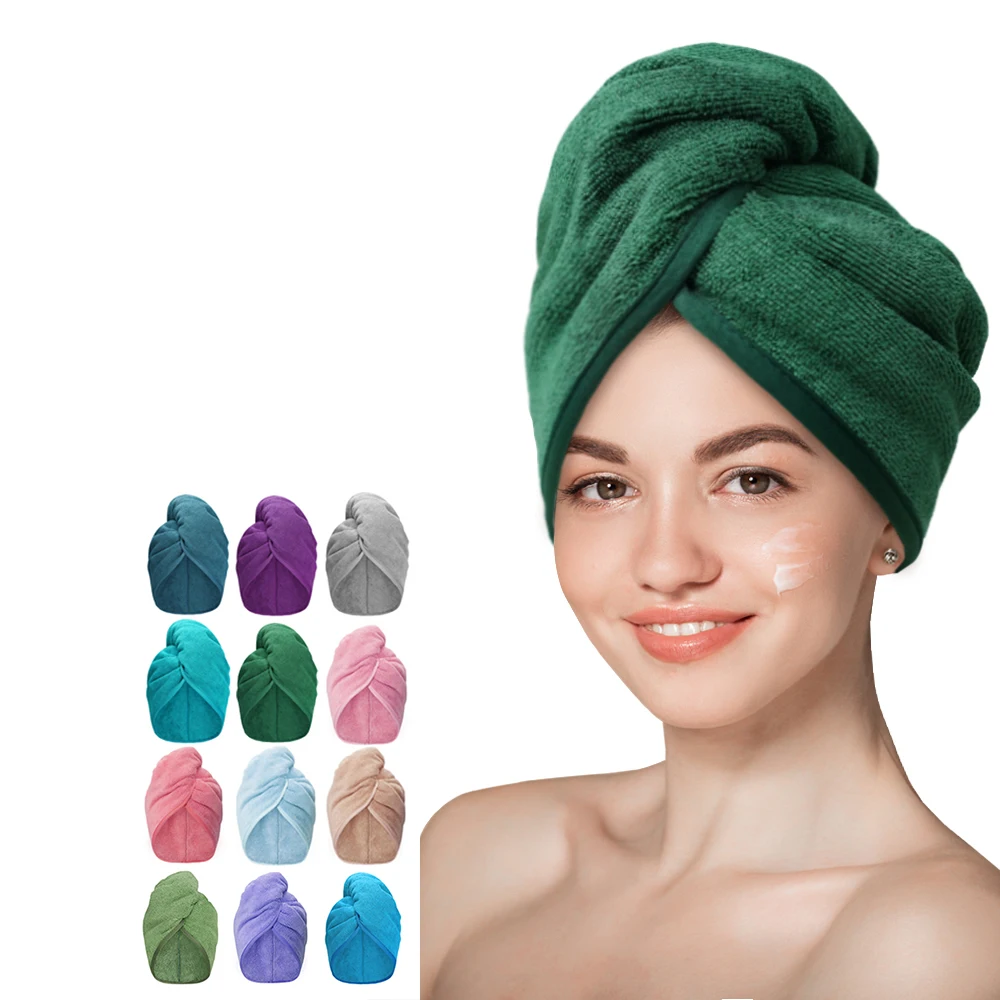 fashion hair towel microfibre turban towel microfiber turban hair towel turban set