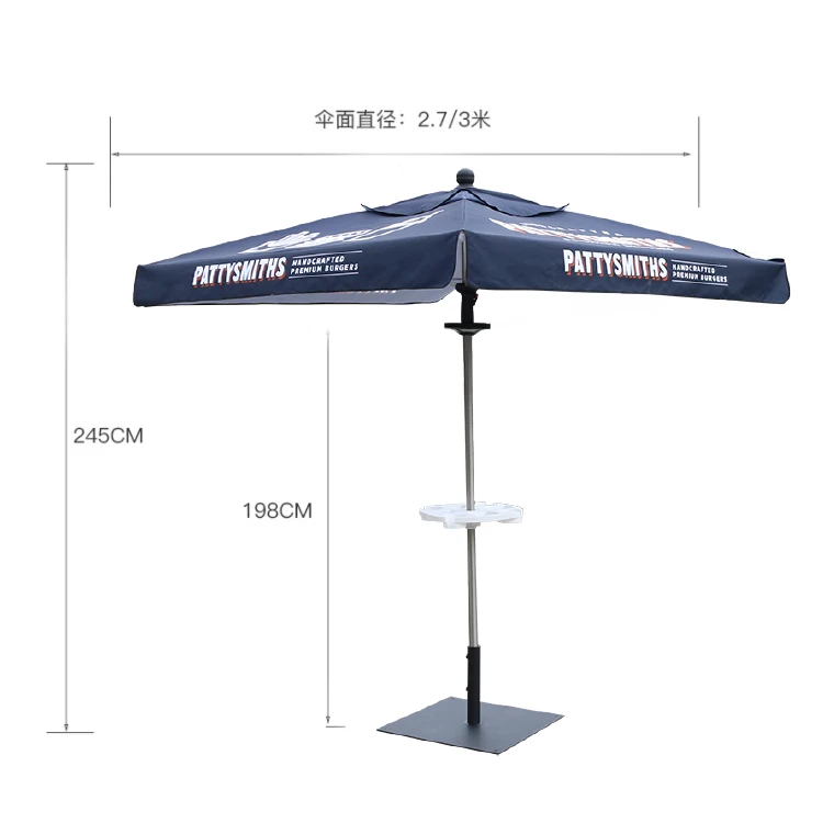  7.5 9ft Square 2x2m portable outdoor advertising high quality custom printed market garden beach evernt