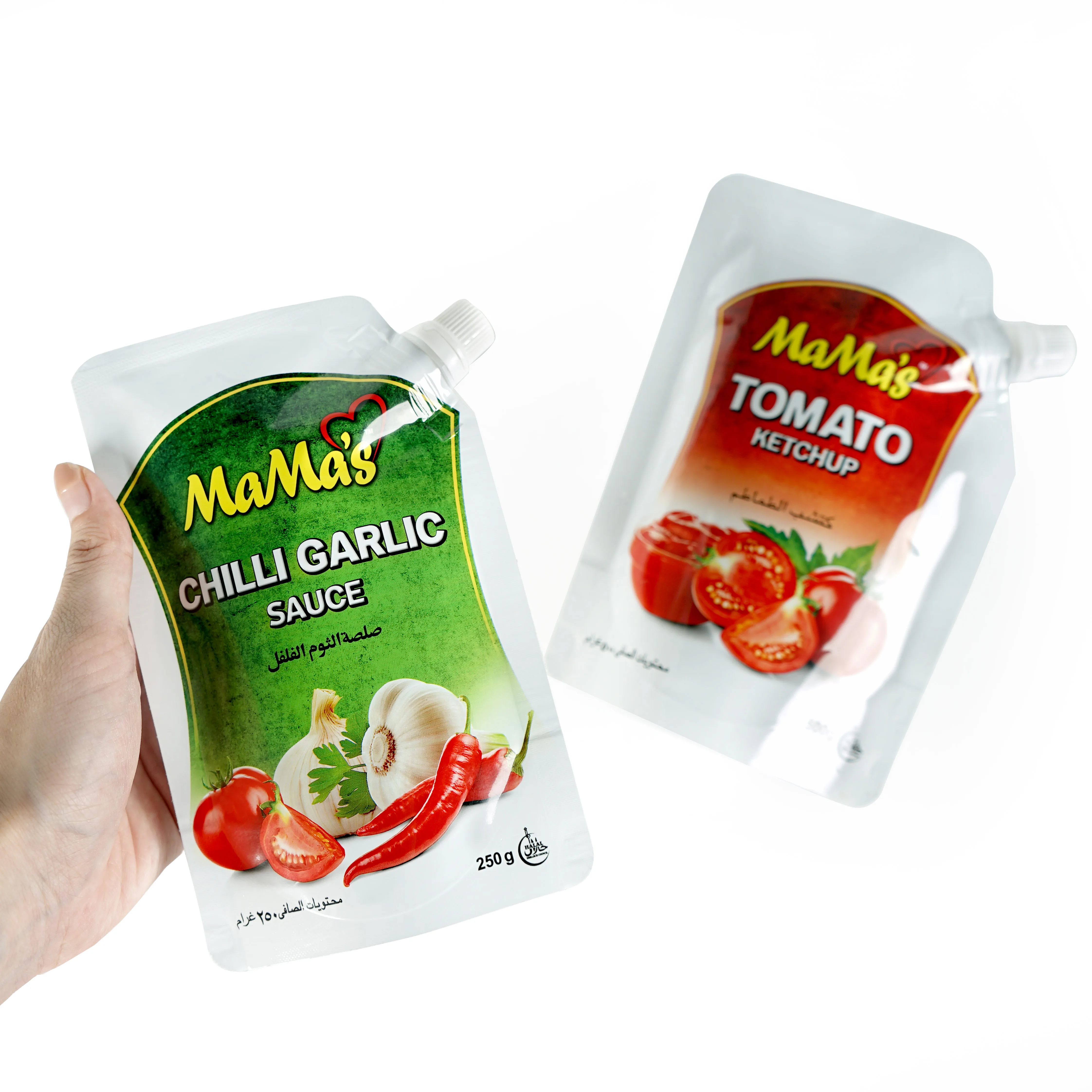 Bulk Wholesale Custom Plastic Food Grade 500g Hot Sauce Packaging Bags Knorr Sauce Packets
