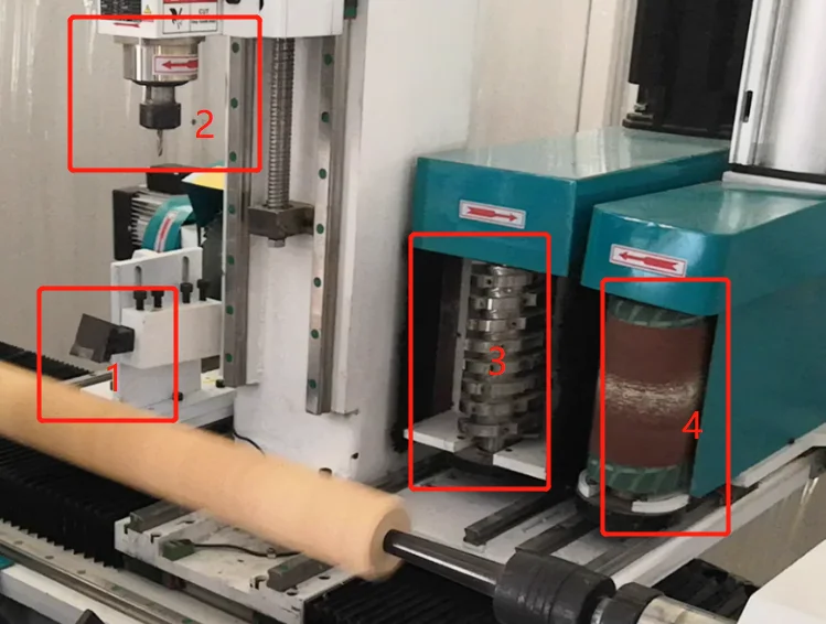 ST1530 4 four function wood lathe machine  automatic feeding  baluster columns making lathe machine