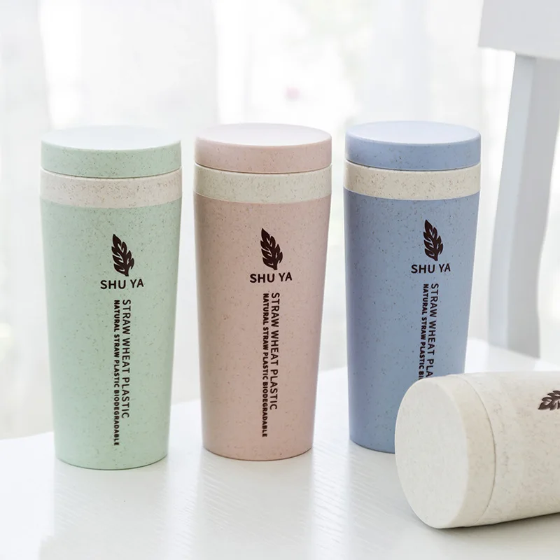 Hot sale 201-300ml Reusable Eco Friendly Biodegradable wheat straw coffee cup