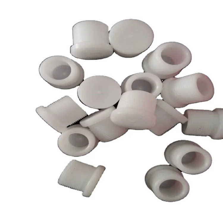 custom PTFE plastic bushing nylon flange insulating sleeve bush with spiral slot POM sleeves for bolts