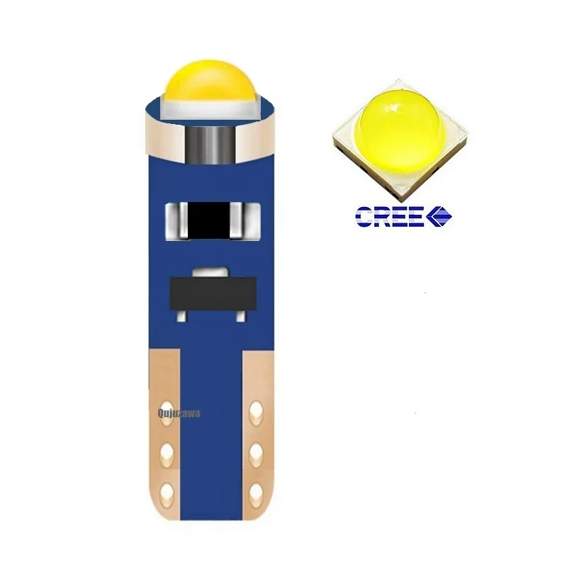 
T5 W1.2W W3W 74 509T Super Bright Cree Chip Car Interior LED Light Canbus Auto Wedge Dashboard Gauge Instrument Lamp Bulb 