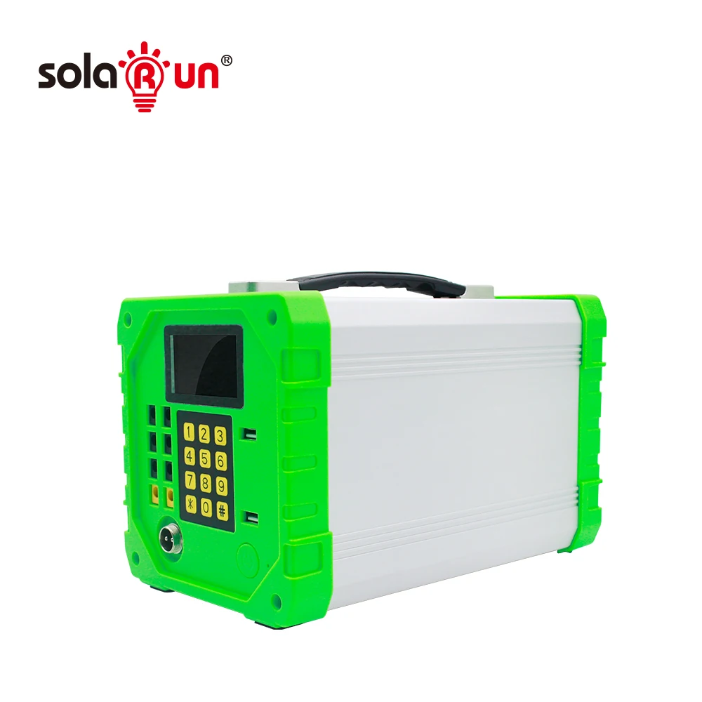 Off-grid Solar System Paygo Lighting and Phone Charging Powered by Solar Panel Standing TV Fan Cooling
