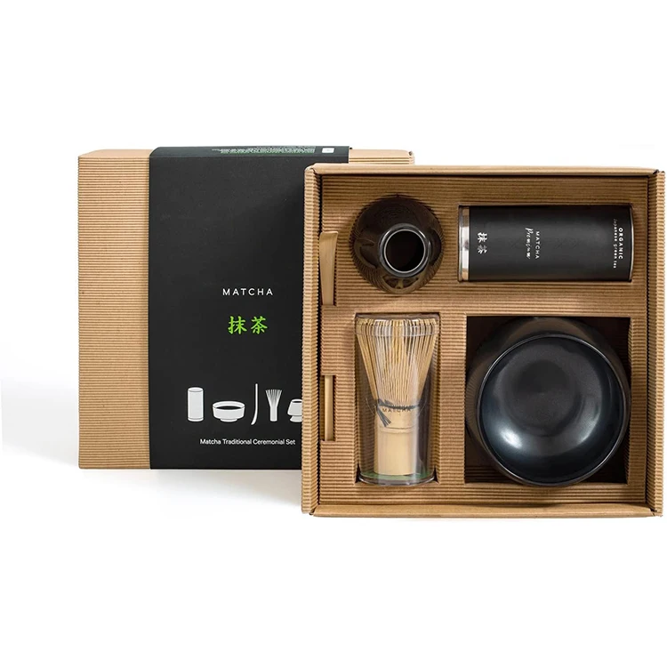 Wholesale Matcha Whisk Set Traditional Matcha Tea Bowl Kit Custom Gift Box and logo