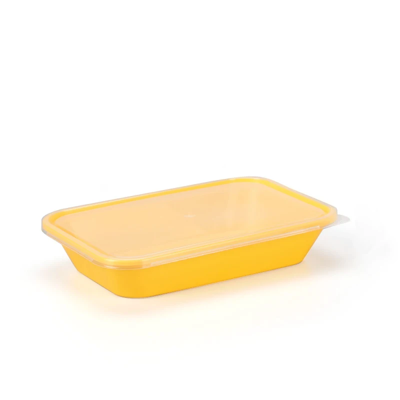 400ml Black Microwave Safe 1 Compartment Disposable Plastic Containers Lunch Box With Lids