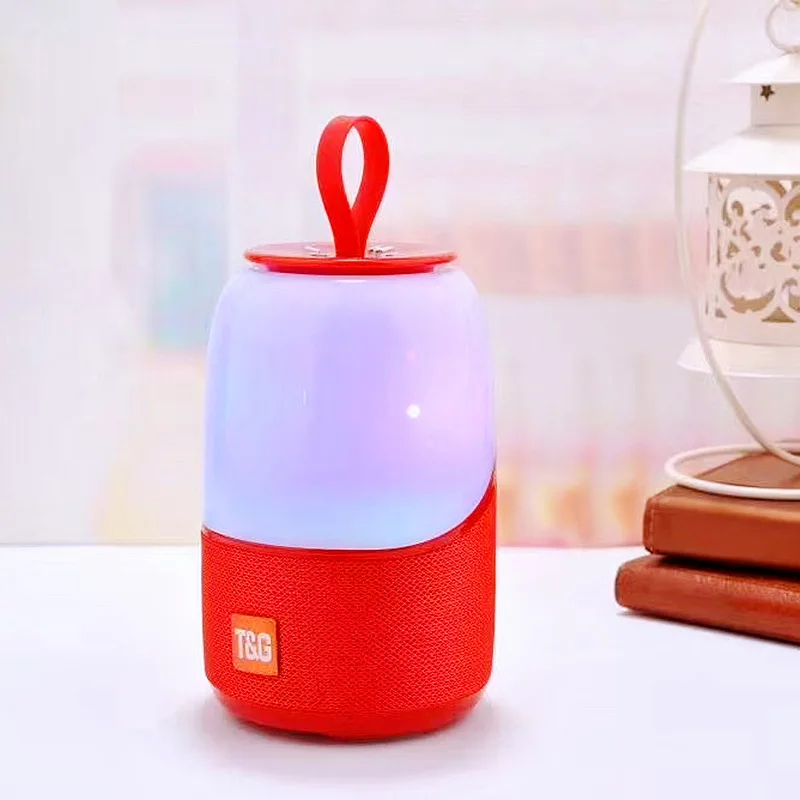 Top seller dropshipping wireless bottle shape new design portable rgb light speaker with fm radio TG608