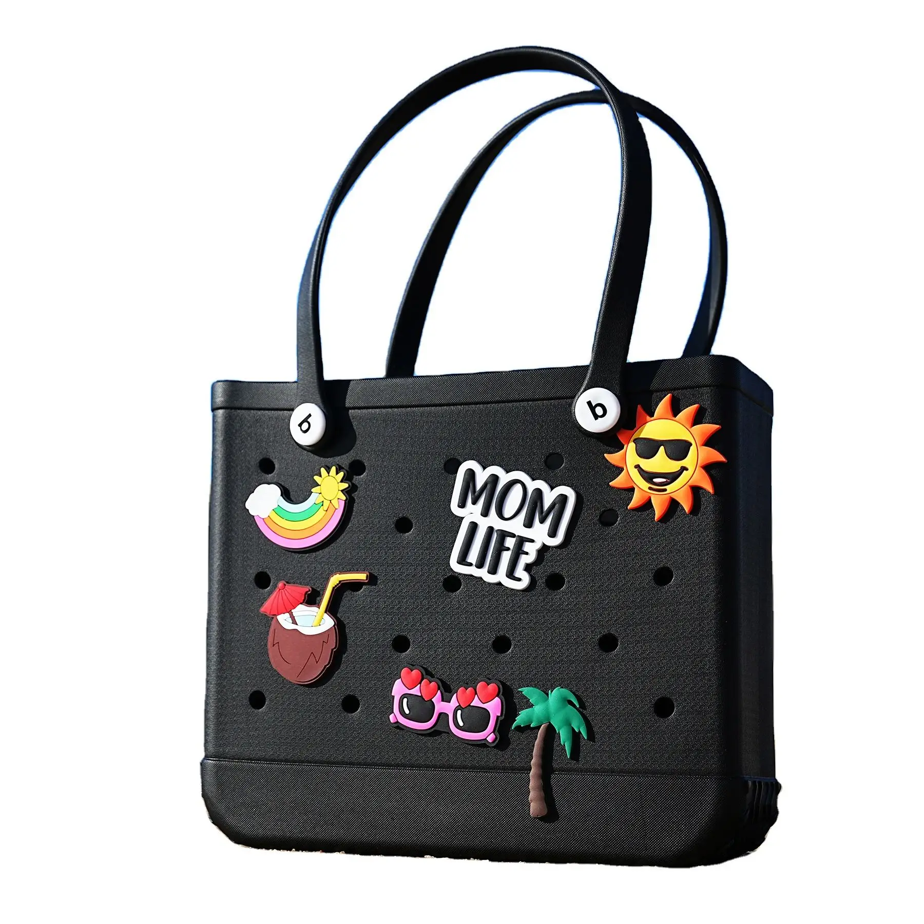 2023 Summer Halloween Borg Bag Silicone Womens Handbag Printed Skull Beach Bag