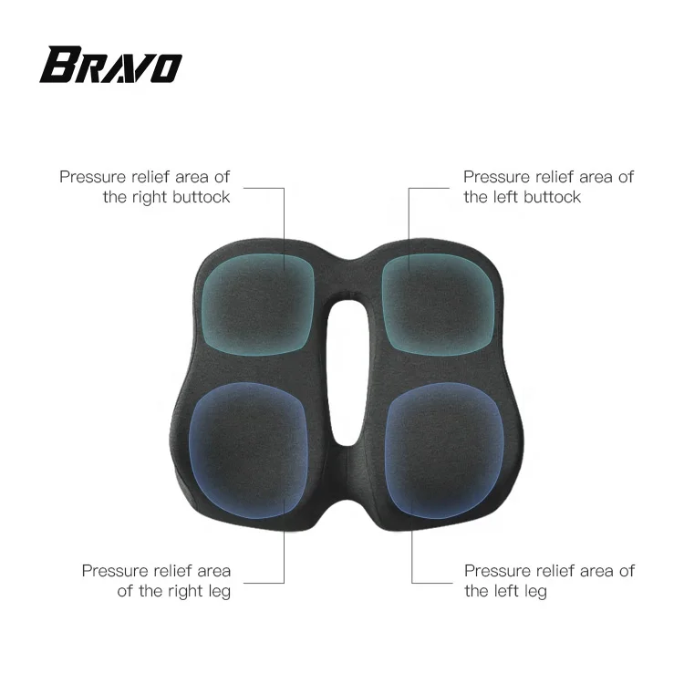Patented Pressure Relief Seat Cushion for Long Sitting Hours Memory Foam Seat Cushion Seat Cushions