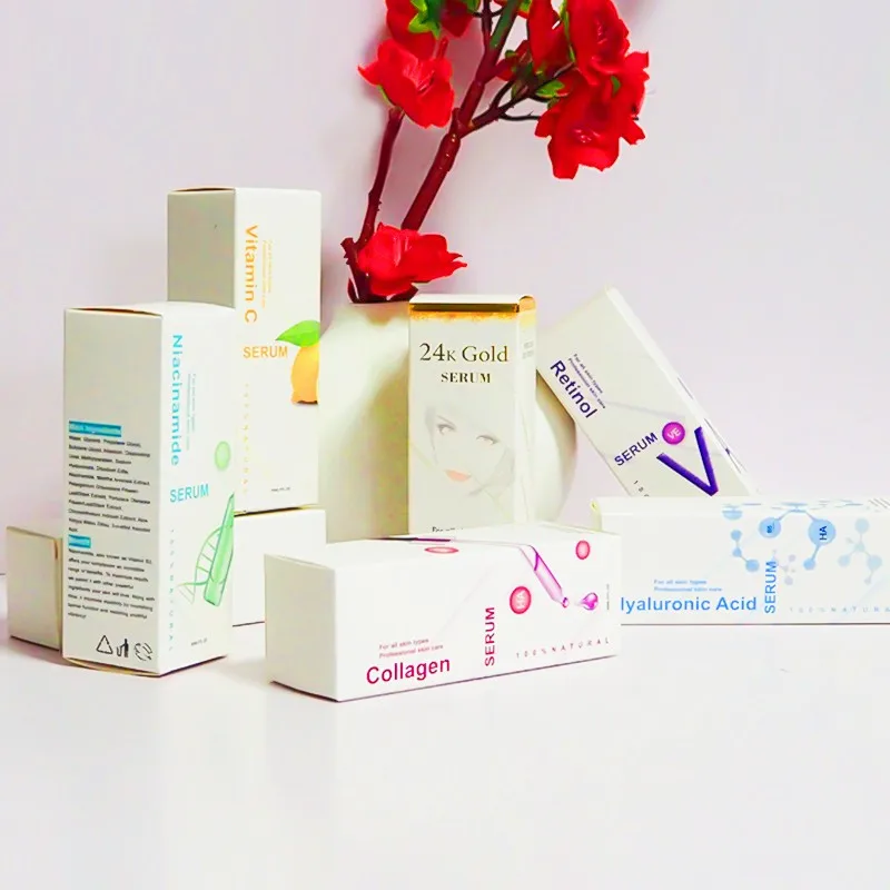 Wholesale In Stock High Quality Skin Care Serum 30ml Vitamin C Hyaluronic acid Retinol 24k Gold Collagen Face Serum