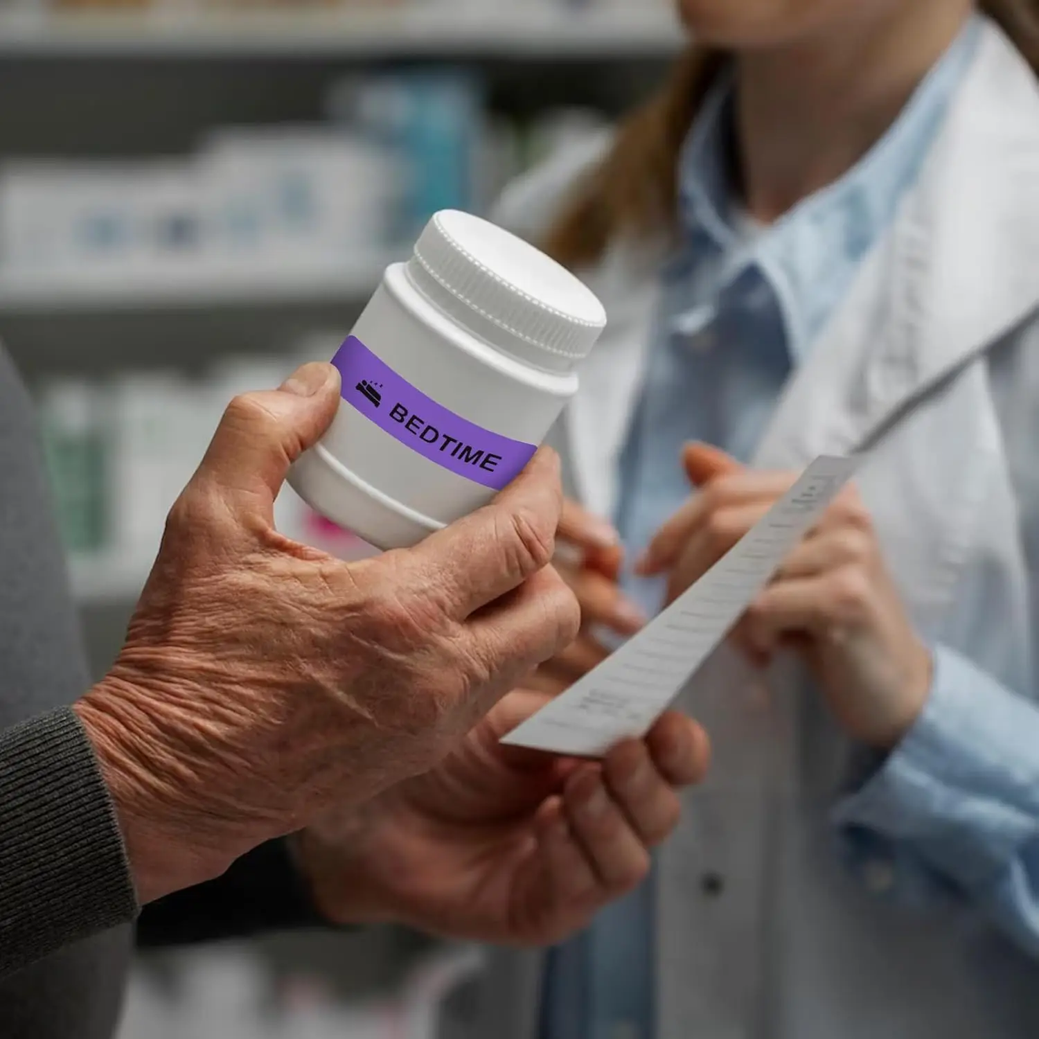 Medicine Stickers Medication Instruction Label Permanent Paper AM NOON PM Bedtime for Pill case Planner