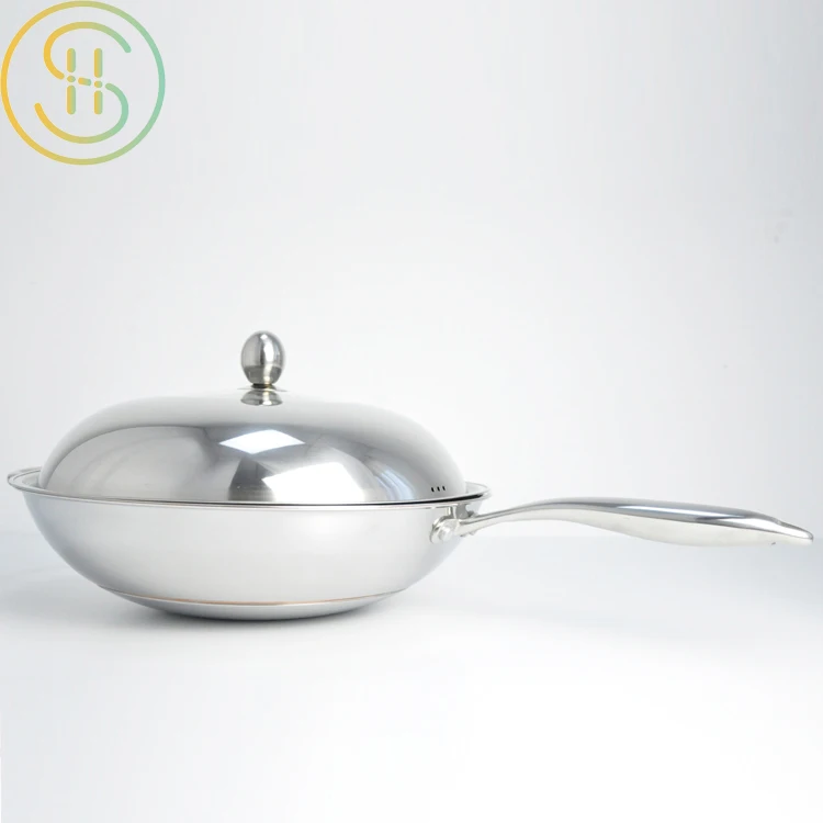 Manufacturer kitchen induction cooker Chinese five-layer wok copper core wok