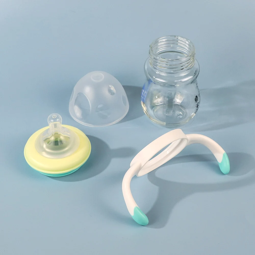 Idealpak 150ml BPA Free Kid Clear Glass Feeding Baby Milk Bottle for Baby Child Newborn Feeding Bottle Set