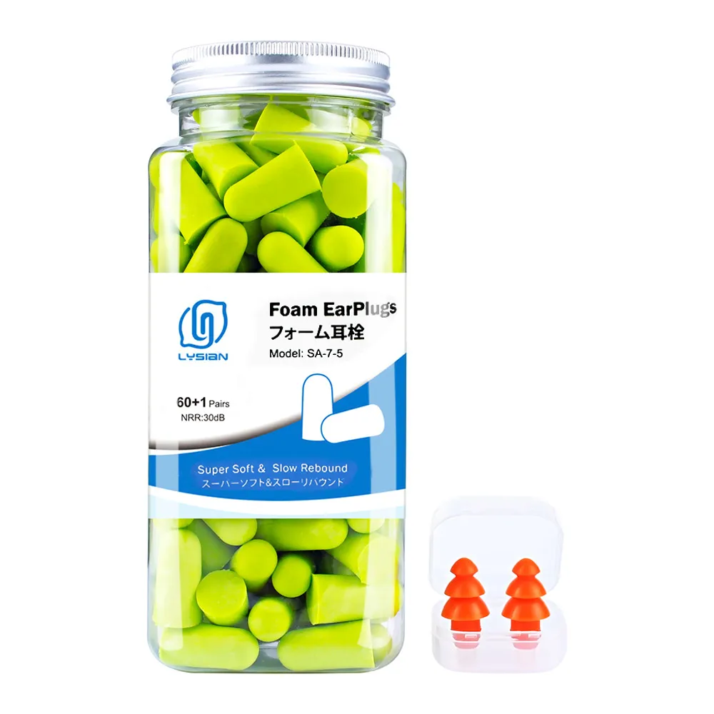 Wholesale Disposable  Sleeping 38dB CE Noise Reduction Hearing Protection Earplugs Foam Ear Plugs