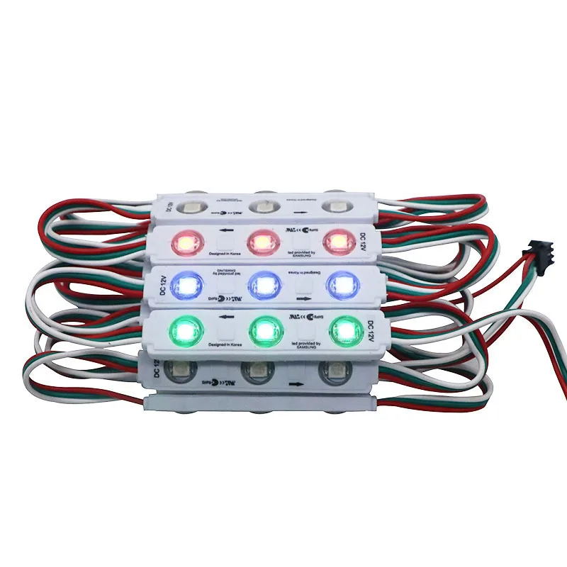 Addressable SMD 5050 12V 3Leds LED Module WS2811 1903 Pixels Programmable for Signage IP65 Injection Digital RGB Led Modules