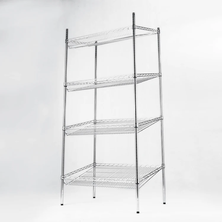 NSF Approved 4 Wheels Easy Moving Slanted Basket Rack Wire Shelving shelf customized design for sale