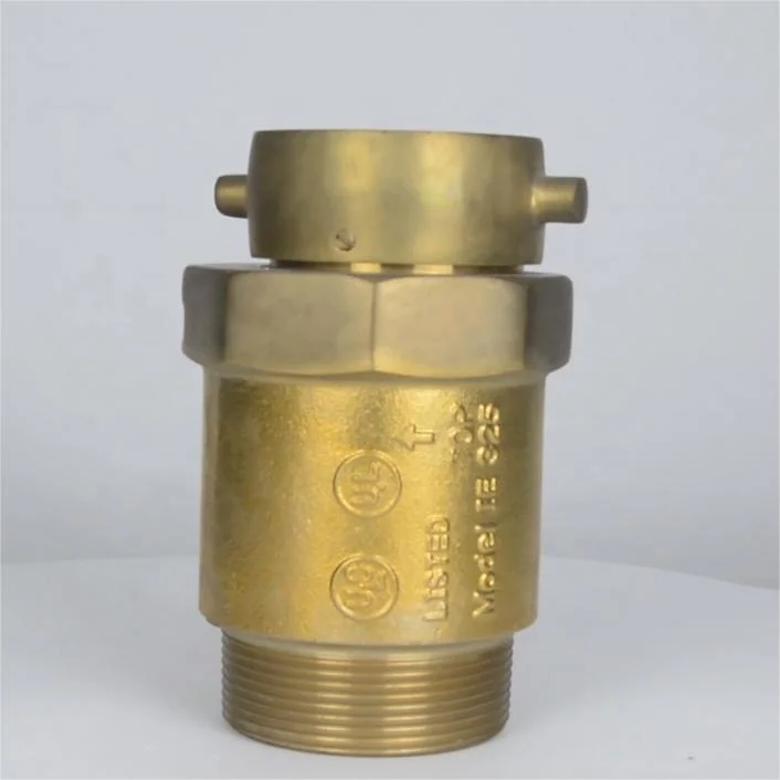 Factory price 5 years warranty  Brass 3' Female x 2 1/2' many sizes OEM  Hose Thread cast  firefighting equipment check snoot